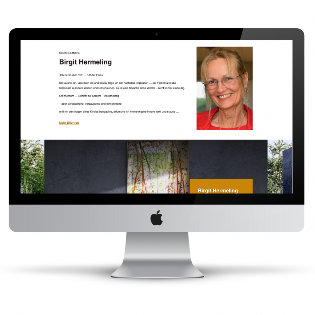 Webdesign für die Malerin Birgit Hermeling